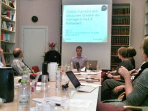 The huge selection of Danish pastries I ate for breakfast forced me to sit during my presentation.