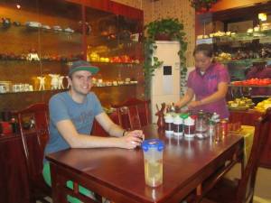 Traditional tea-tasting ceremony at Jingshan Park...a little on the expensive side but the tea really was great